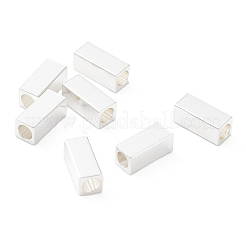 304ステンレススチールビーズ  直方体の  銀  7x3x3mm  穴：2mm&nbsp;STAS-P327-05A-S