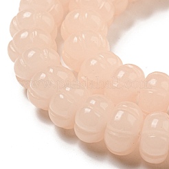 合成サンゴ染めビーズ連売り  カボチャのビーズ  桃パフ  11x6.5mm  穴：1.4mm  約50個/連  12.72''（32.3センチメートル）&nbsp;CORA-P008-07B