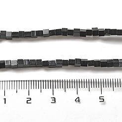 天然ブラックオニキス(染色&加熱)ビーズ連売り  キューブ  2~2.5x2.5~3.5x2.5~3mm  穴：0.4mm  約157~165個/連  14.96~15.75''（38~40センチメートル）&nbsp;G-B064-A25