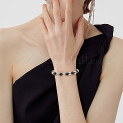 DIY ビーズ ファインディング キット  アクリルビーズ入り  CCBプラスチックビーズ  ブラック  3~8x3~8x2.5~7mm  穴：1.2~1.8mm  1530個/セット&nbsp;DIY-SC0032-17