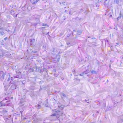 ベーキングペイント透明ガラスビーズ  ライス  ミディアム蘭  7x4~4.5mm  穴：1mm  約2812個/ポンド&nbsp;DGLA-T004-06E