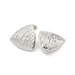 変色しない三角形の304ステンレススチール製イヤリング  女性用スタッドピアス  ステンレス鋼色  21x20mm&nbsp;EJEW-L290-017P