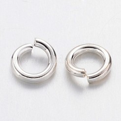 シルバーカラーメッキ真鍮オープン丸カン  ラウンド  20ゲージ  4x0.8mm  内径：2.4mm  約260個/10g&nbsp;X-JRC4MM-NFS