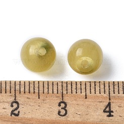 キャッツアイビーズ  ラウンド  片穴パーツ用  ダークカーキ  8mm  穴：1mm&nbsp;CE-P003-01A-09