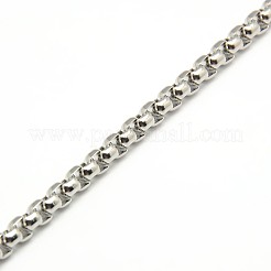 変色しにくい304ステンレススチールのベネチアンチェーンネックレス作り  ステンレス鋼色  24.02インチ（61cm）x5mm&nbsp;STAS-A028-N031P