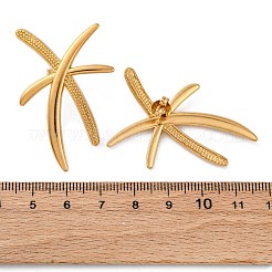 304ステンレススチールスタッドピアス  ココヤシの木  18KGP本金メッキ  45x30mm&nbsp;EJEW-B122-04G