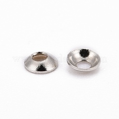 真鍮小さなビーズコーン  プラチナ  3x0.8mm  穴：1mm&nbsp;KK-O043-04P