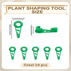 プラスチック製植物曲げトレーニングクリップ10個  グリーン  23x40.5x12.5mm&nbsp;AJEW-LP0002-05