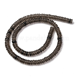 天然氷オブシディアンビーズ連売り  ロンデル  6x2mm  穴：0.8mm  約166~168個/連  15.16~15.35インチ（38.5~39cm）&nbsp;G-L624-H17-6x2mm