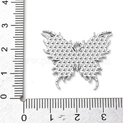 ハロウィンアロイエナメルペンダント  プラチナ  蝶のチャーム  24x28.5x1mm  穴：2mm&nbsp;AL-CBA492B-01B-P
