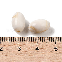 ツートンの不透明アクリルビーズ  天然石風  オーバル  ホワイトスモーク  12x7x7mm  穴：1.8mm  約1020個/500g&nbsp;MACR-M044-10