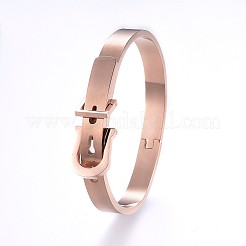 304ステンレススチールバングル  ミックスカラー  1-7/8インチ（4.8cm）〜2インチ（5cm）x2-3/8インチ（6.2cm）〜2-3/4インチ（7cm）  8~15mm&nbsp;BJEW-P222-13
