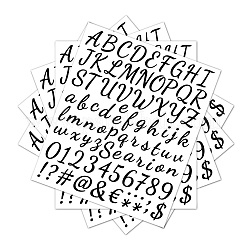 粘着ステッカー  カード作成用  スクラップブック作り  日記  プランナー  封筒とノート  文字と数字で  ブラック  19.3x22.9cm&nbsp;STIC-PW0001-015A