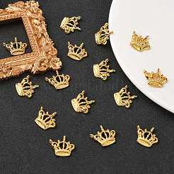 合金のチベット風チャーム  クラウン  カドミウムフリー＆鉛フリー  ゴールドカラー  22x19.5x4mm  穴：1mm&nbsp;LS-K083P011
