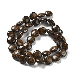 天然石ブロンザイトビーズ連売り  フラットラウンド  9.5~10x4.5~5mm  穴：1mm  約38~39個/連  15.24~15.31インチ（38.7~38.9cm）&nbsp;G-G084-D13-01