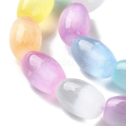 マカロンカラーの天然セレナイトビーズ連売り  染め  ライス  ミックスカラー  12.5~13x8~8.5mm  穴：1.2mm  約31個/連  15.35''（39センチメートル）&nbsp;X1-G-B102-A01-02