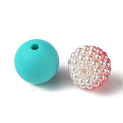 DIY ラウンド シリコン & アクリル & ベリー ビーズ ファインディング キット  ミックスカラー  11.5~12x12mm  穴：1~3mm&nbsp;DIY-FS0006-26A