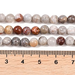 天然メキシコ瑪瑙ビーズ連売り  ラウンド  6~7mm  穴：0.8mm  約72個/連  15''（38.1センチメートル）&nbsp;G-G345-B01-6mm