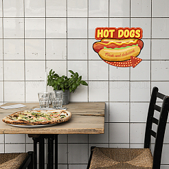 ヴィンテージメタルブリキサイン  バーの鉄の壁の装飾  レストラン  カフェ・パブ  食べ物  270x213x1mm&nbsp;AJEW-WH0409-009