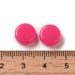 不透明なアクリルビーズ  フラットラウンド  サクランボ色  10x5mm  穴：1.8mm  約1500個/500g&nbsp;MACR-S377-02D