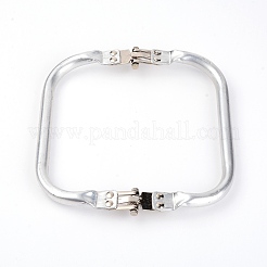 アルミ巾着ハンドルフレーム  バッグミシン用  プラチナ  7.5x15.3x2.05cm&nbsp;LS-FIND-WH0077-12A