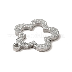 変色しない304ステンレススチールのテクスチャペンダント  ハート  ステンレス鋼色  13x12x1mm  穴：1mm&nbsp;STAS-J040-11B-P