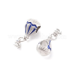 合金エナメルヨーロピアンダングルチャーム  大穴ペンダント  水素バルーン  プラチナ  ブルー  23mm  穴：5mm  ペンダント：6x5x3mm&nbsp;PALLOY-F257-01P-01