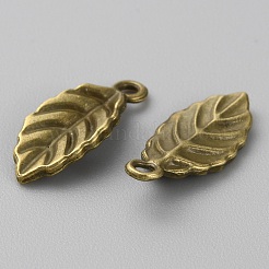合金チャーム  葉  アンティークブロンズ  14.5x7x2mm  穴：1mm&nbsp;FIND-WH0139-15AB