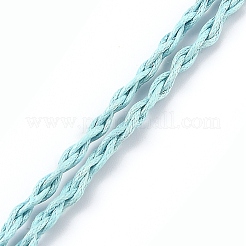 ネックレスメイク  ワックスコードとウッドビーズ付き  ライトスカイブルー  28-3/8インチ（72~80cm）&nbsp;FIND-P030-C01-05