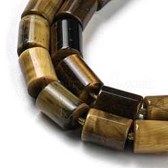 天然石タイガーアイビーズ連売り  コラム  7.5~8x6mm  穴：1.2mm  約48~50個/連  15.16''~15.31''（38.5~38.9センチメートル）&nbsp;G-Q1008-A01