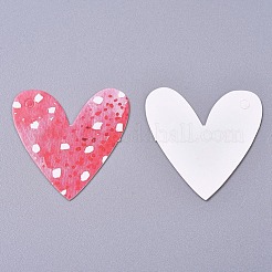 紙ギフトタグ  hange tags  美術工芸用  ジュートより糸付き  結婚式のための  バレンタイン・デー  ハート  濃いピンク  39x37x0.5mm  50個/セット&nbsp;CDIS-L004-L01