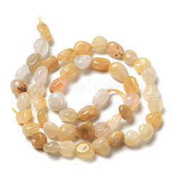 天然石イエローアベンチュリンビーズ連売り  ナゲット  7~14x4~8x4~7mm  穴：1mm  約44~50個/連  38.5~39.5cm&nbsp;G-I351-A02