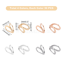 120個4色304ステンレススチールペンダントベイル  ティアドロップ  ミックスカラー  30個/カラー&nbsp;STAS-UN0023-98
