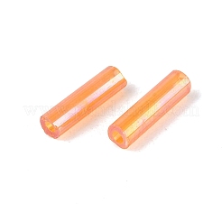 ガラスラウンドラッパビーズ  丸い穴  サンゴ  6x2mm  穴：0.8mm  約400個/袋&nbsp;GLAA-WH0031-50E