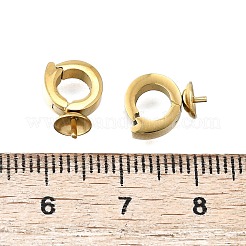 304ステンレススチールペグベイル  イオンプレーティング（ip）  14KGP本金メッキ  11x8x5mm&nbsp;STAS-H233-20G