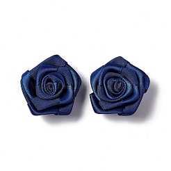 手作りファブリック服飾材料パーツ  花  マリンブルー  36x41x15mm&nbsp;WOVE-QS08-16
