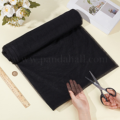 ポリエステルメッシュ生地  服装アクセサリー  ブラック  1600mm  約5m / pc&nbsp;DIY-WH0740-17A