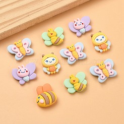 20 個 5 スタイル不透明樹脂昆虫カボション  ミツバチと蝶  ミックスカラー  22x18mm  4個/スタイル&nbsp;RESI-YW0001-51