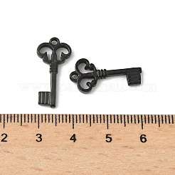 304ステンレスペンダント  キーチャーム  イオンプレーティング（ip）  ブラック  21.5x10.5x2.5mm  穴：1.5mm&nbsp;STAS-Q362-04A-B