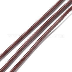 革のビーズコード  牛革  DIYのネックレス作り材料  チョコレート  3mm  約1.09ヤード（1m）/連&nbsp;WL-A002-2A