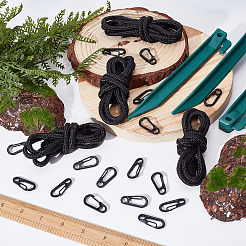 ガーデンツール  プラスチック製の植物の枝を形作る杭を含む  合金スプリング ゲート リングとナイロン プル ロープ  ミックスカラー  190x15x29mm  穴：7.5mm&nbsp;AJEW-CP0002-56