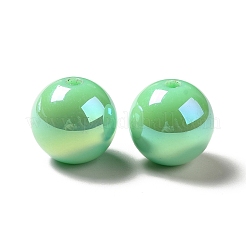 UVメッキレインボー虹色アクリルビーズ  ラウンド  ミックスカラー  15~15.5x15.5~16mm  穴：2.7mm&nbsp;PACR-D070-01