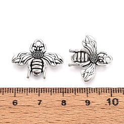 合金のチベット風チャーム  ミツバチ  カドミウムフリー＆鉛フリー  アンティークシルバー  19x22x3mm  穴：1.8mm&nbsp;PALLOY-T090-102AS