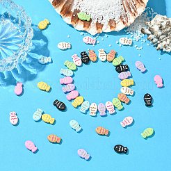 45色焼き付けペイント合金ビーズ9個  魚  ミックスカラー  8~9x13~14x3.5mm  穴：1.4~1.6mm  5個/カラー&nbsp;FIND-CJ0003-26