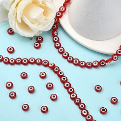 レッド  8x4mm  穴：1mm  約47~48個/連&nbsp;DF021Y-1