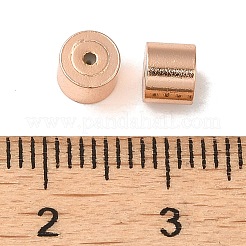 コラム真鍮ビーズ  ニッケルフリー  長持ちメッキ  ラックめっき  ローズゴールド  5x4mm  穴：0.5mm&nbsp;KK-G480-08RG