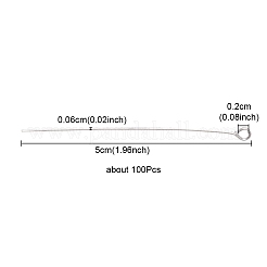 304ステンレススチールアイピン  ステンレス鋼色  50mm  ピン：0.6mm  穴：2mm&nbsp;STAS-YW0001-68