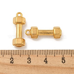 イオンプレーティング（IP）304ステンレスペンダント  ダンベルチャーム  18KGP本金メッキ  21.5x7.5x5mm  穴：1.6mm&nbsp;STAS-N103-79G