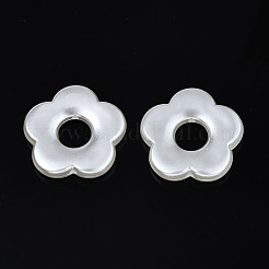 ABSプラスチックパール調ビーズ  花  乳白色  26x27x5mm  穴：1.8mm  約240個/500g&nbsp;OACR-N008-128