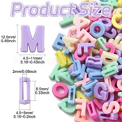 不透明樹脂ビーズ400個。  文字チャーム  ミックスカラー  12.5x4.5~11x4.5~5mm  穴：8.5x2mm&nbsp;RESI-CJ0005-14